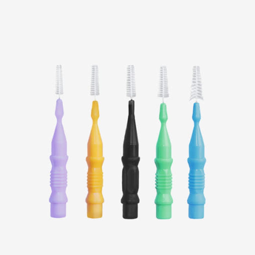 [Amiden] Interdental Brushes(5 Pieces) – DuPont Nylon & German-Coated Wire for Gentle, Effective Plaque & Tartar Removal, Cavity & Gum Disease Prevention - Made in Korea